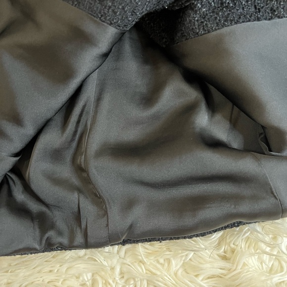 Mango Black Tweed Blazer and Skirt Set with Gold Buttons - Picture 5 of 8